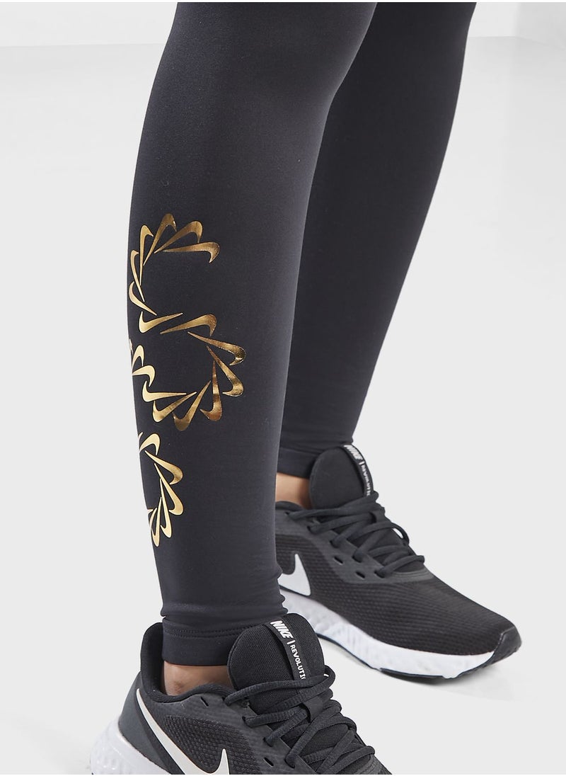 Nike - One Techfit Mid Rise Tights - Image 1