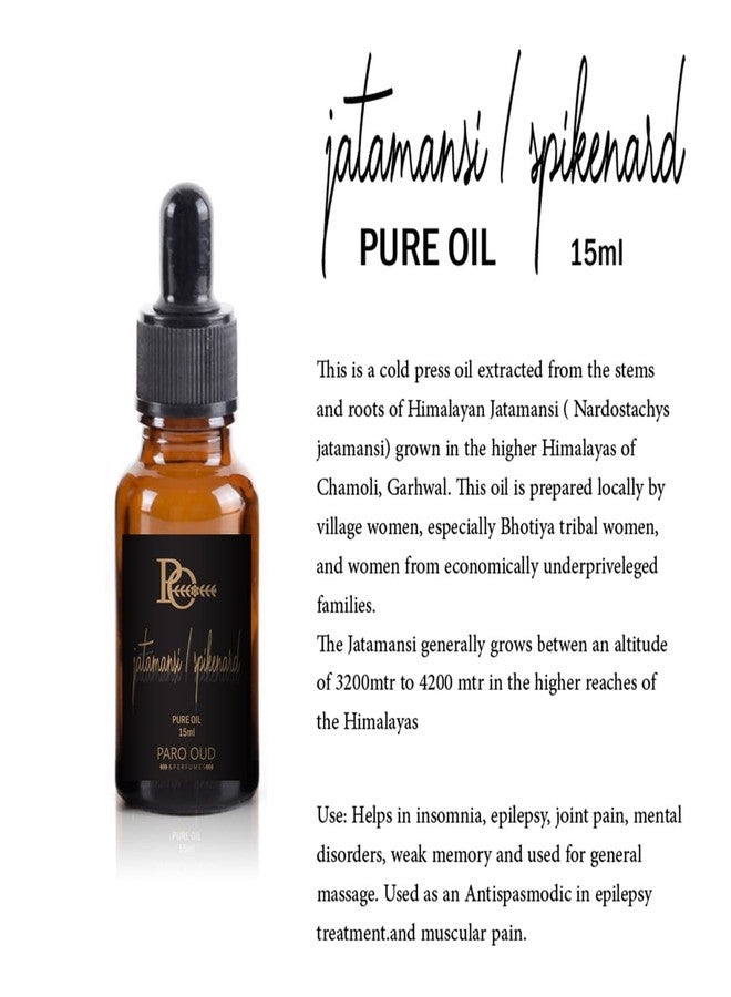 PARO OUD Jatamansi I Spikenard oil I cold press I Organic Oil I 15ML I herb I therapeutic I aromatherapy I improve hair and skin health I natural purity and traditional heritage of Uttarakhand, India I - Image 1