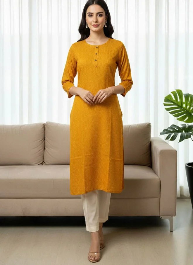 Floral Printed Knee Length Kurta