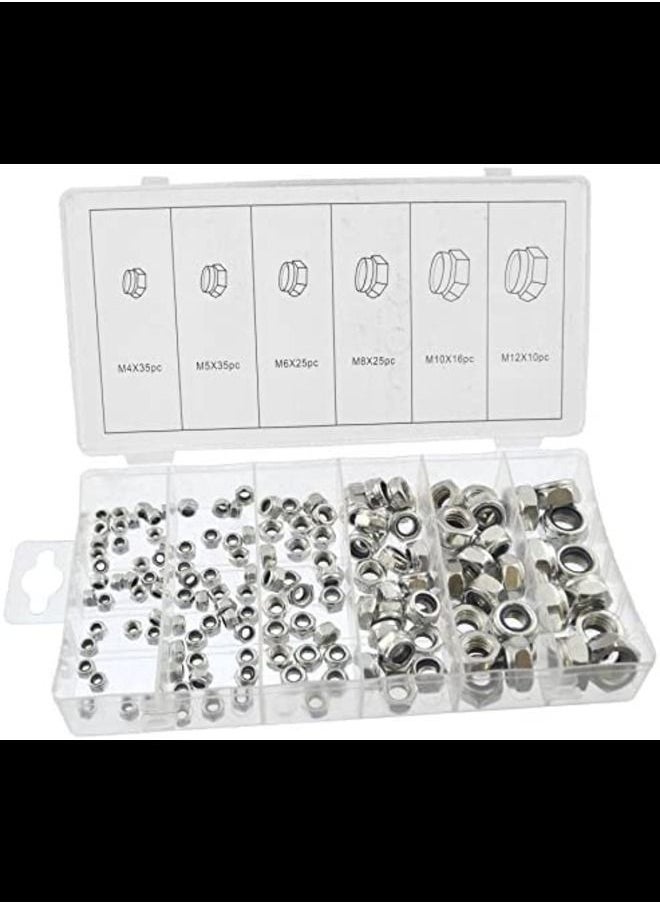 ABBASALI Locknut/Nut Assortment Set Metric 146 Piece AST30  - Image 1