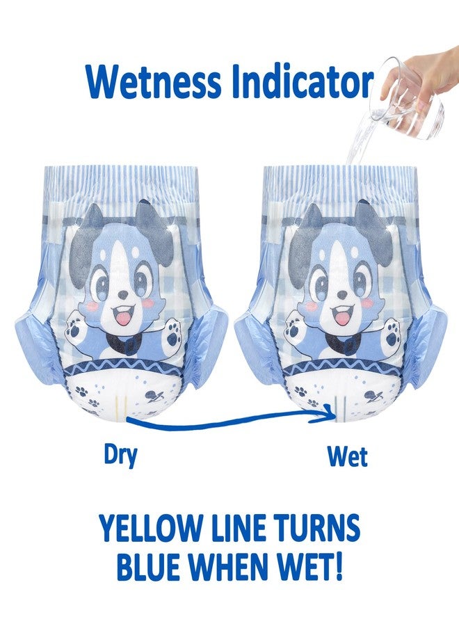 Littleforbig Adjustable Hook-and-Loop Fastener Closure Adult Printed Cloth Back Diaper 10 Pieces - Little Blue BabyFur (Medium 28"-38") - Image 3