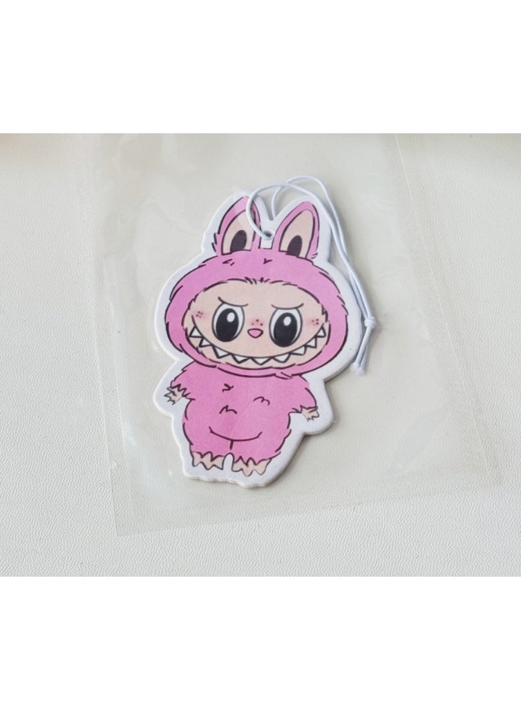 LABUBU 6 pieces of cartoon rab incense sheet car pendant - Image 2