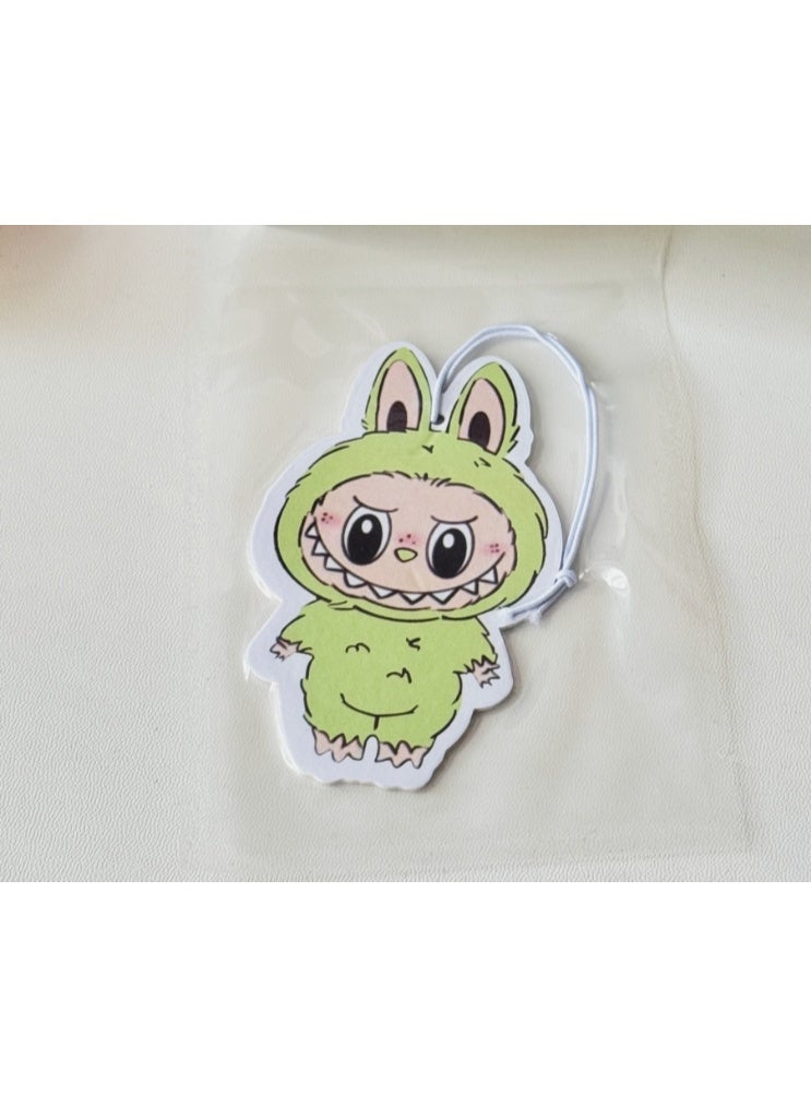 LABUBU 6 pieces of cartoon rab incense sheet car pendant - Image 3