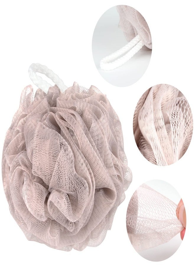 Fu Store Loofah Sponge Shower Loofahs 70g Bath Sponges Mesh Balls 4 Colors for Body Scrubber Exfoliator Wash Back Scrubbers Bathroom Men Women 4 Pack Cleaning Bathing Accessories Blue Beige Green Pink - Image 3