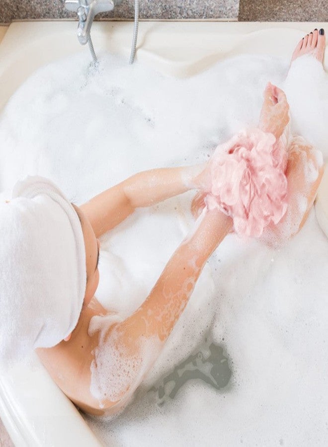 Fu Store Loofah Sponge Shower Loofahs 70g Bath Sponges Mesh Balls 4 Colors for Body Scrubber Exfoliator Wash Back Scrubbers Bathroom Men Women 4 Pack Cleaning Bathing Accessories Blue Beige Green Pink - Image 5