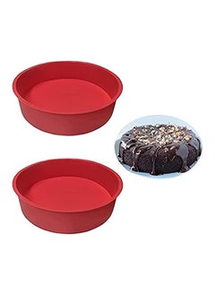 erorex 8 inch Round Cake Pans - Set of 2 Silicone Molds for Baking, Nonstick & Quick Release Baking Pans for Layer Cake, Cheese Cake and Choc  - Image 1