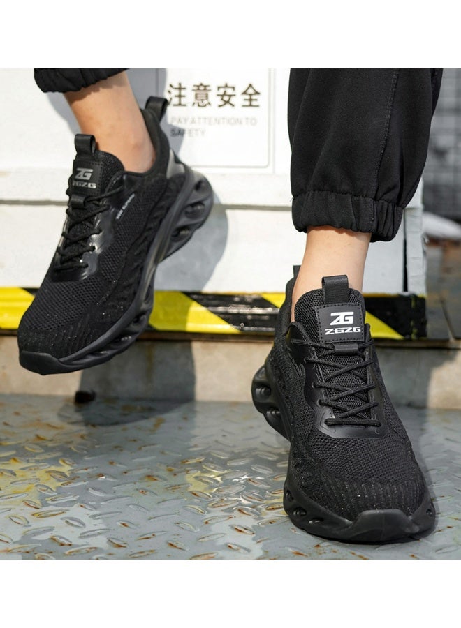 NIBEMINENT Work Safety Shoes For Men Fashion Men Shoes Breathable Shoes Anti-Puncture Work Shoes Lightweight Protective Work Sneakers - Image 2