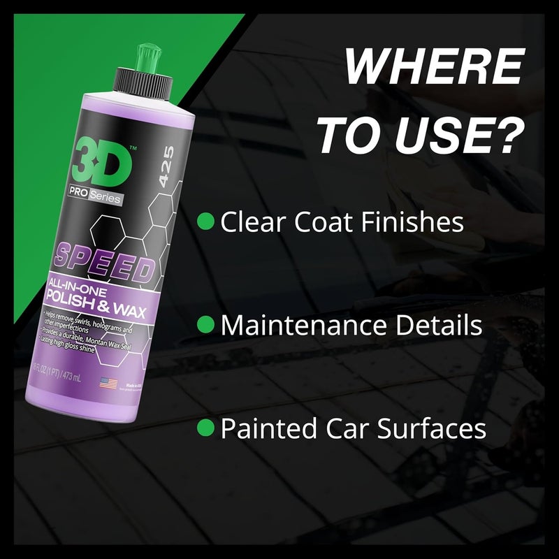 3D Speed All-In-One Polish & Wax - 8oz - Image 5