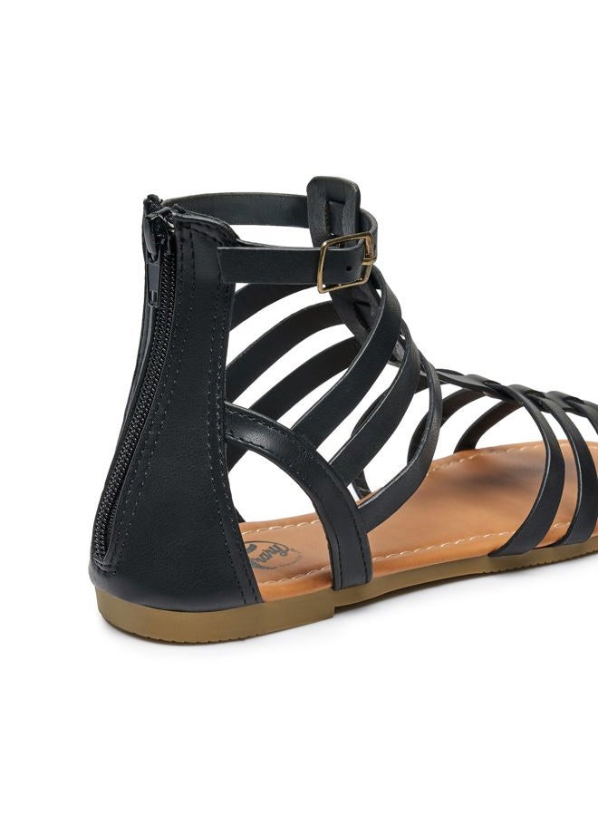 Trary Women's Sandal, Comfortable Gladiator Sandals Ankle Strap Flats Sandalias Para Mujer Beach Sandals Wide Width Open Toe Cross Strappy Sandals for Women Dressy Summer - Image 3