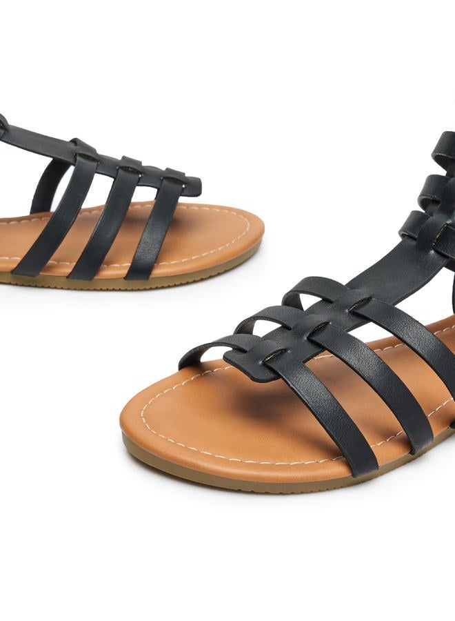 Trary Women's Sandal, Comfortable Gladiator Sandals Ankle Strap Flats Sandalias Para Mujer Beach Sandals Wide Width Open Toe Cross Strappy Sandals for Women Dressy Summer - Image 2