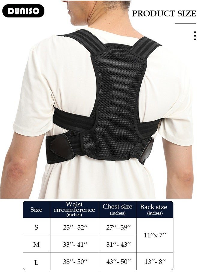 DUNISO Back Brace, Posture Corrector for Women and Men, Back Support Straightener, Upper Back Brace Posture Trainer for Body Correction and Neck and Shoulder, Relieves pain, Straightens the Back  - Image 4