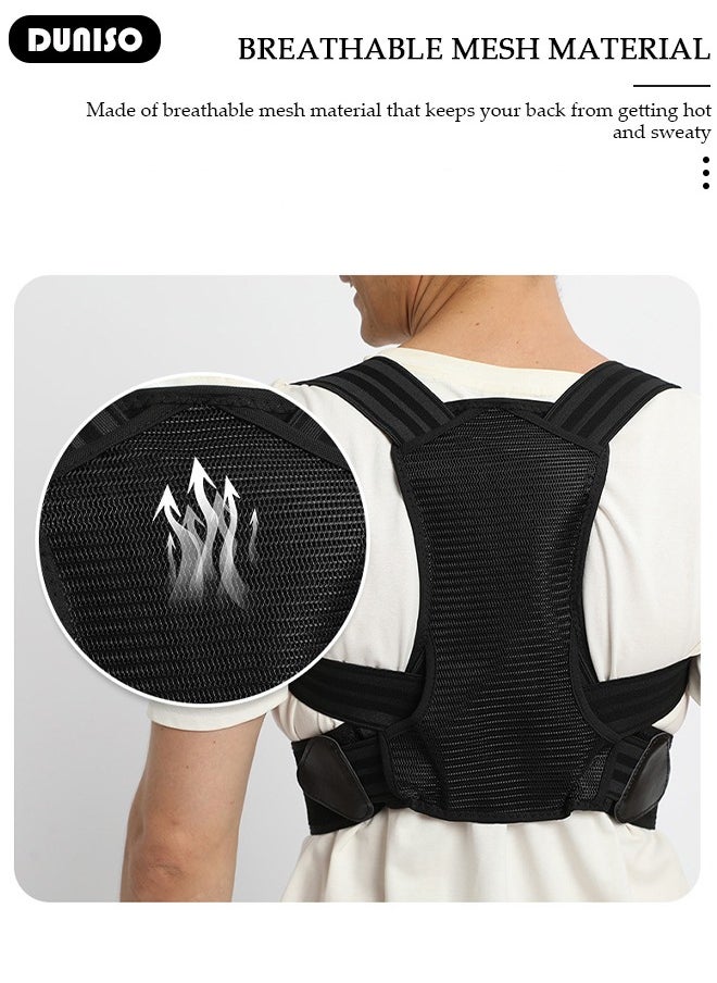 DUNISO Back Brace, Posture Corrector for Women and Men, Back Support Straightener, Upper Back Brace Posture Trainer for Body Correction and Neck and Shoulder, Relieves pain, Straightens the Back  - Image 5