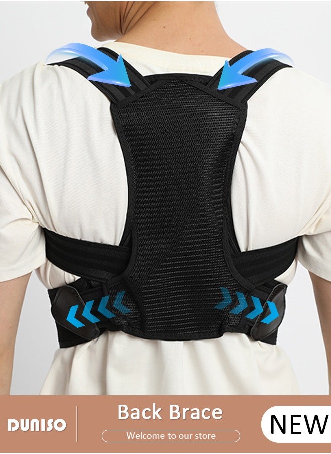 DUNISO Back Brace, Posture Corrector for Women and Men, Back Support Straightener, Upper Back Brace Posture Trainer for Body Correction and Neck and Shoulder, Relieves pain, Straightens the Back  - Image 1