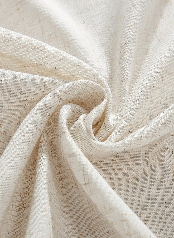 لورا أشلي مفرش طاولة فاخر من مزيج الكتان من لورا آشلي دوثان، مناسب للمناسبات الرسمية، والأعياد، وحفلات الزفاف، والحفلات، مقاس 60 × 144 بوصة، لون بيج. - Image 5