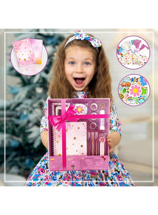 Bluejw DIYJOURNALSET Children's Diary Sticker Suit Youth Birthday Gift Scrapbook Hand Ledger Cross Border - Image 3