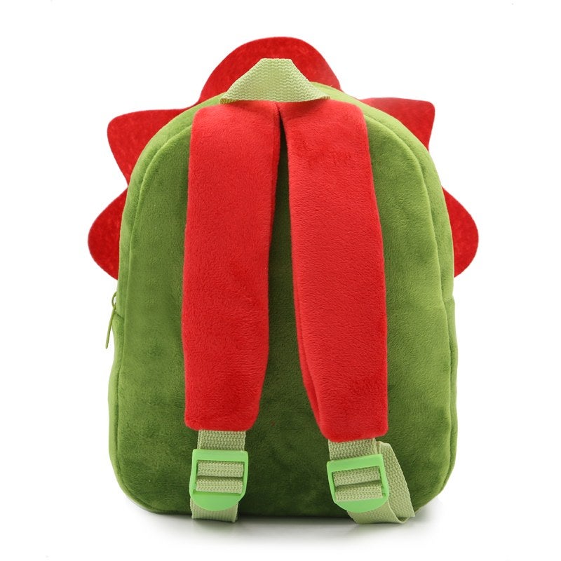 Plush Kids Backpack, Dinosaur Animal Design, Soft Lightweight School Bag for Toddlers and Preschool Kids - Image 4