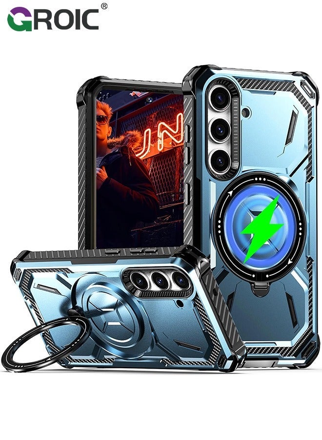 GROIC For Samsung Galaxy S24 Plus 6.6 Inch Case with Kickstand Drop Phone 360° Rotate Magnetic Ring Stand for - Image 1