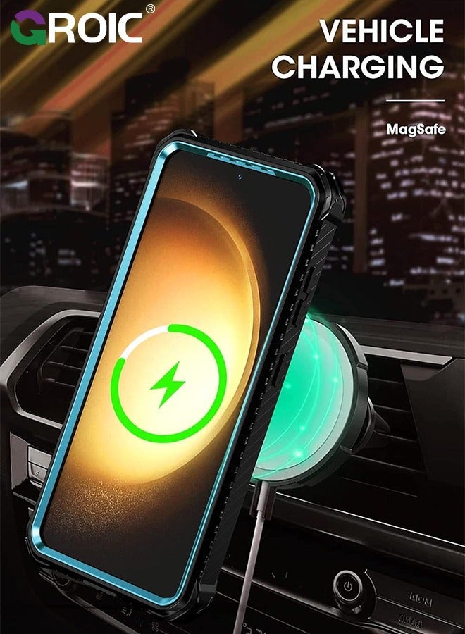 GROIC For Samsung Galaxy S24 Plus 6.6 Inch Case with Kickstand Drop Phone 360° Rotate Magnetic Ring Stand for - Image 3