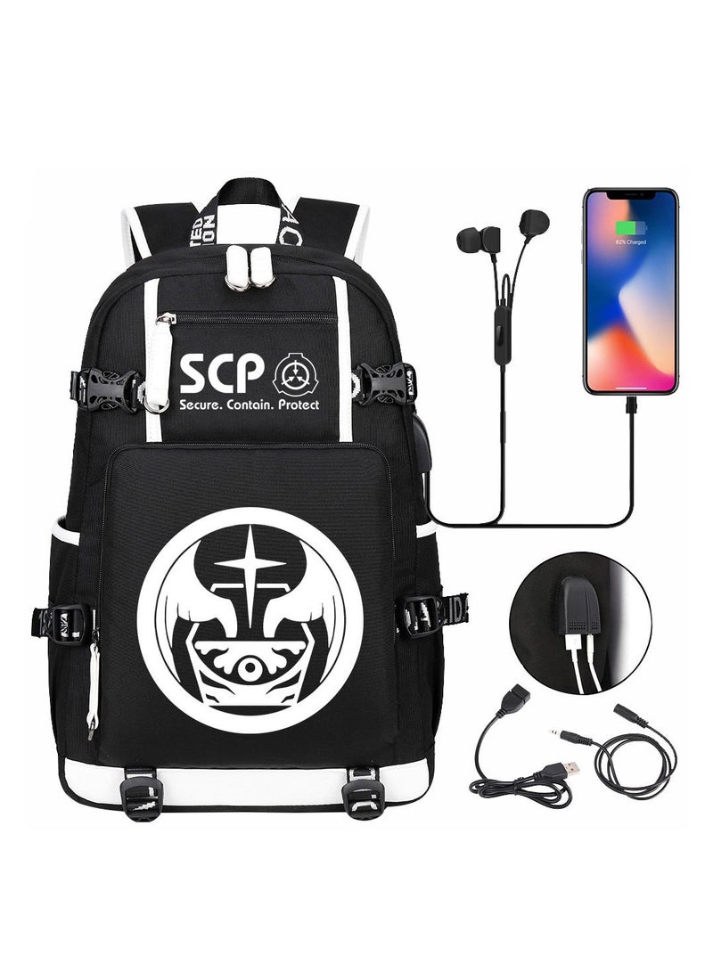 USB Print Youth Casual Travel Backpack