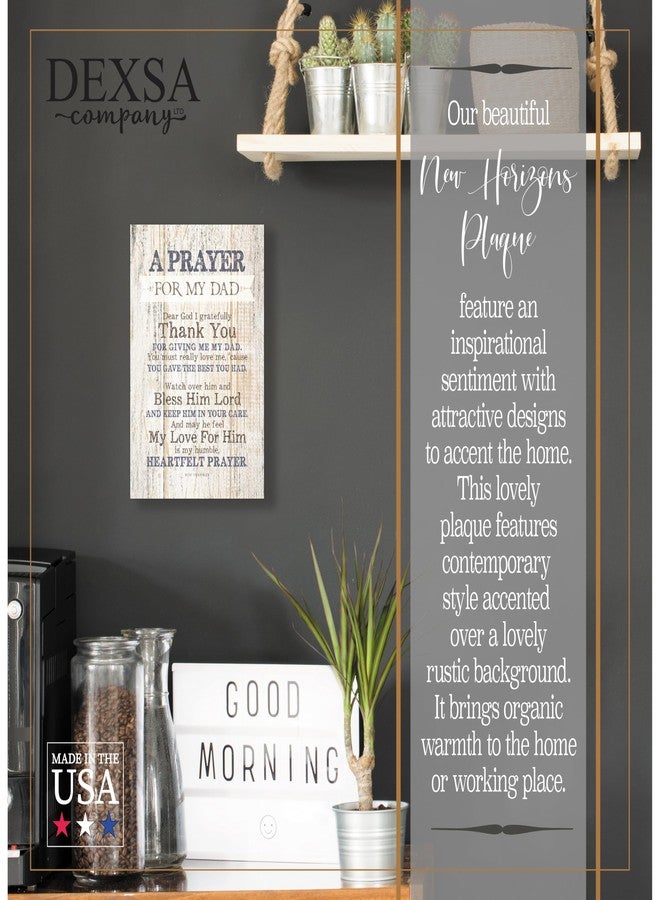DEXSA Prayer for My Dad Wood Frame Wall Plaque for Father’s Day, Birthday Gift for Dad | Made in USA | Bonus Dad Gift, Father-in-Law Picture Frame | Best Dad Plaque from Son or Daughter | 6x9 inches - Image 2