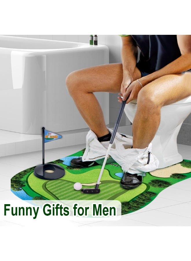 Toilet Golf Mini Set Mens Golf Toy Fun Indoor Leisure Sports Bathroom Golf Practice Gag Gift - Image 5