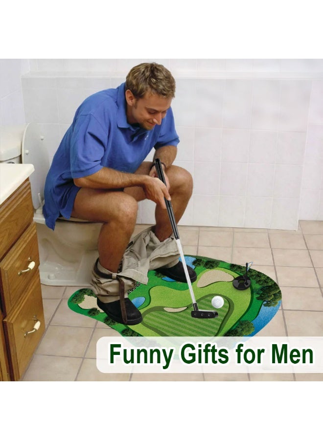 Toilet Golf Mini Set Mens Golf Toy Fun Indoor Leisure Sports Bathroom Golf Practice Gag Gift - Image 4