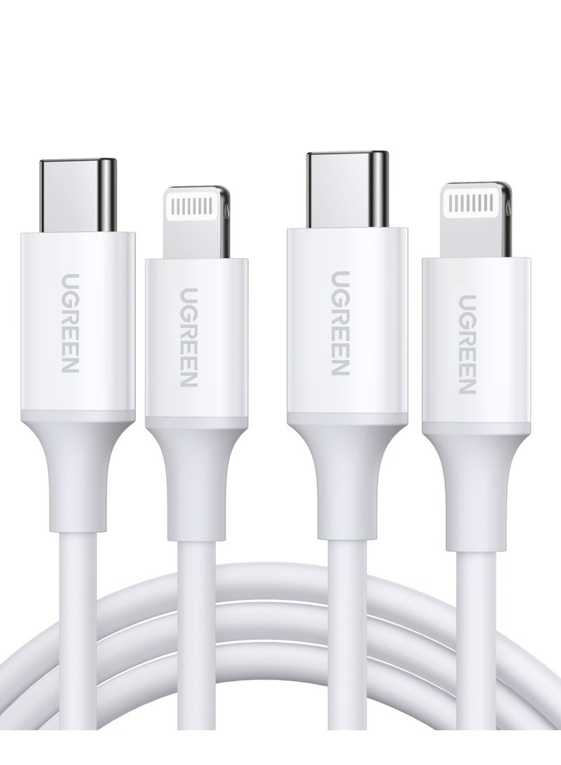 يو جرين كابلان لشحن أجهزة آيفون، بطول 1 متر، معتمد من MFI، من النوع C إلى Lightning، شحن سريع، متوافق مع أجهزة آيفون 14 برو ماكس/13/12/11، إيربودز، آيباد 9، آيباد ميني، آيباد آير، ماجيك ماوس، نقل بيانات عالي السرعة - Image 1