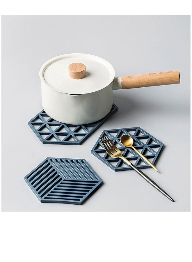 8 Pack Premium Silicone Trivet Mats Multipurpose Hot Pot Holders Trivets for Hot Pots and Pans, Hot Pads Thick Countertop Mat for Hot Dish Non-Slip and Heat Resistant - Image 5