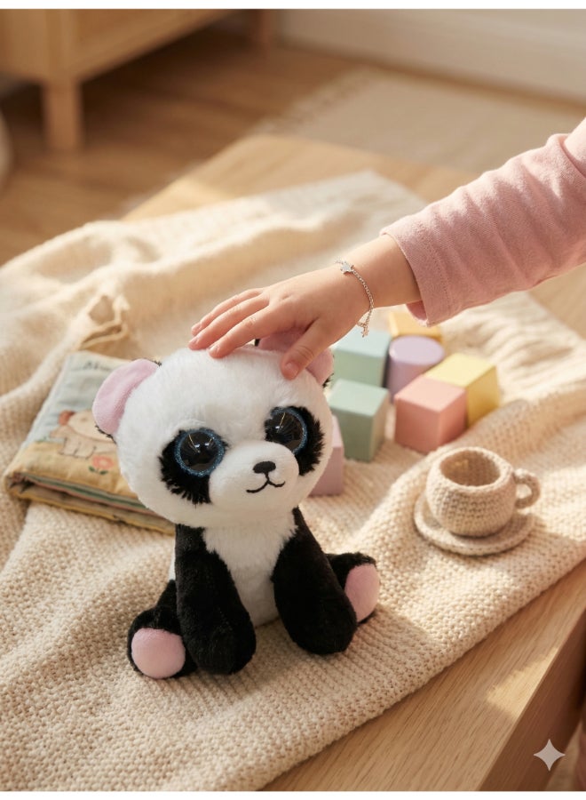 Fluffmals Soft Plush Animal Toy – MISS PANDA15cm 15cm | Cute Mini Stuffed Toy for Kids | Ultra Soft & Huggable Small Plush | Travel Friendly Soft Toy for Babies & Toddlers - Image 1