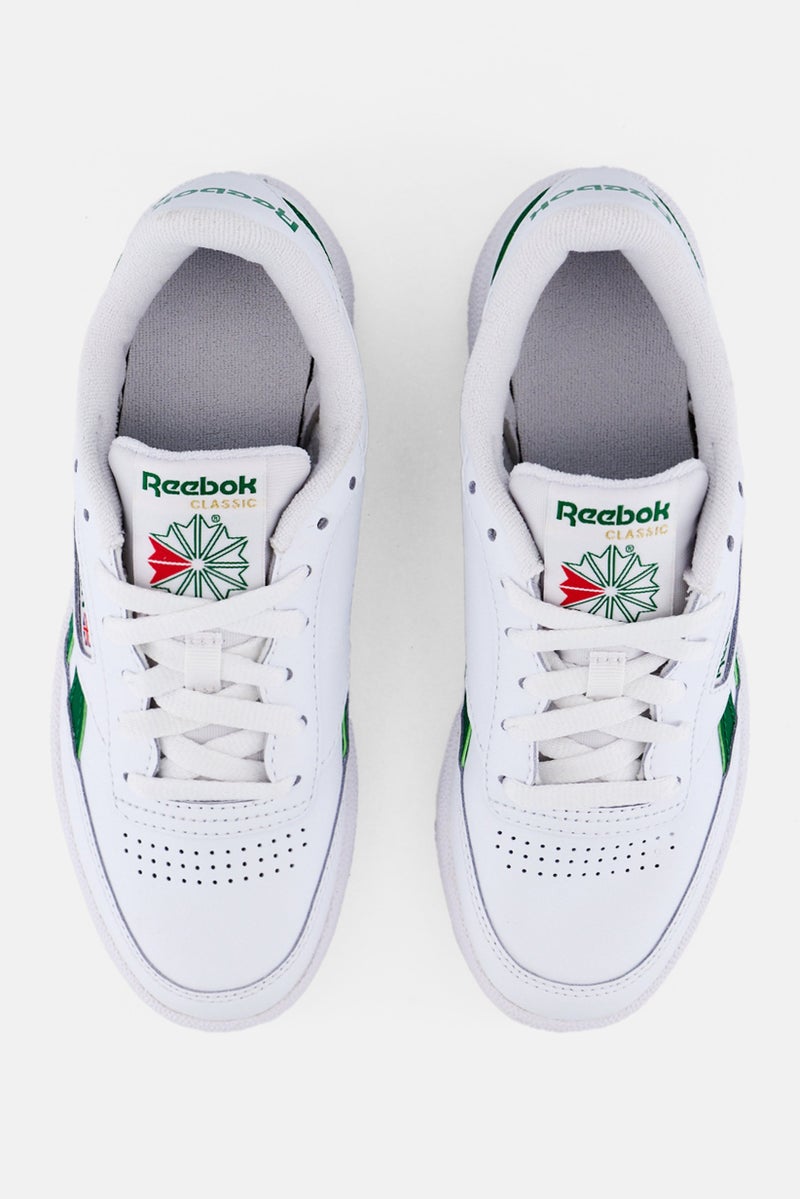 Reebok Kids Boy Club C Revenge Lace Up Tennis Shoes, White  - Image 3