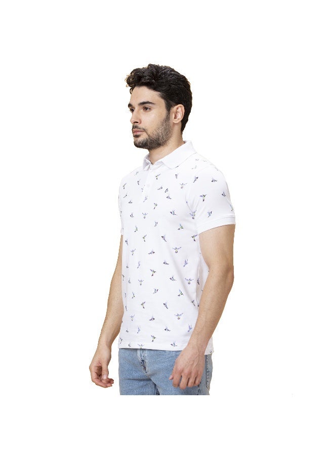 Being Human Mens White Polo Collar Short Sleeve Polo T-Shirt - Image 4