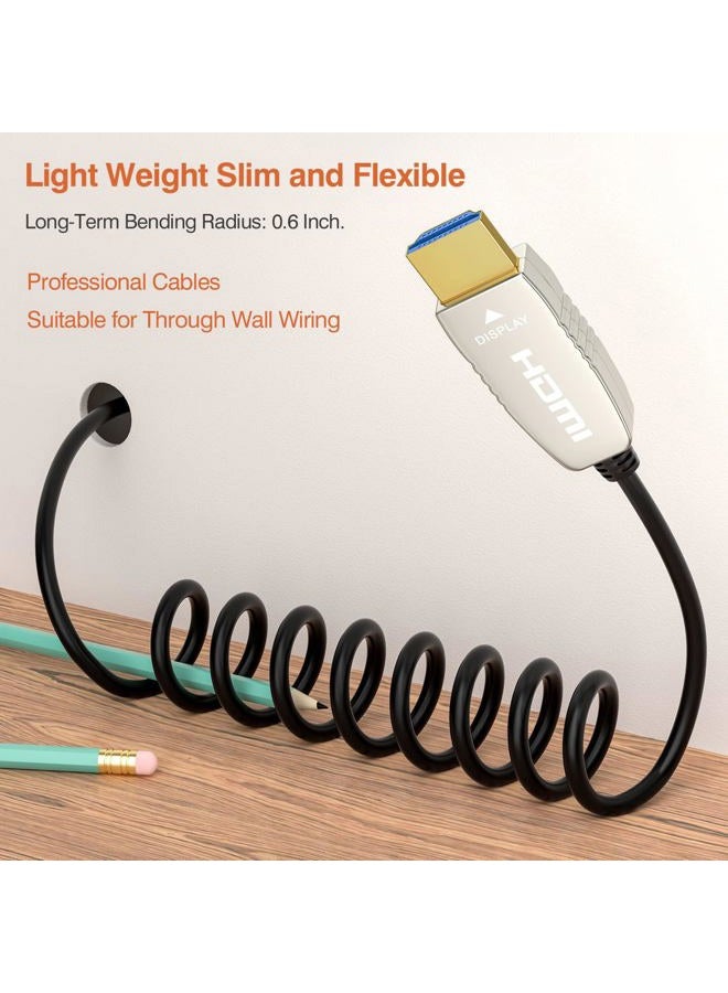 RUIPRO HDMI Fiber Cable 4K60HZ HDR 65 feet Light Speed HDMI2.0b Cable, Supports 18.2 Gbps, ARC, HDR10, HDCP2.2, 4:4:4, Ultra Slim and Flexible HDMI Optic Cable with Optic Technology 20m - Image 5