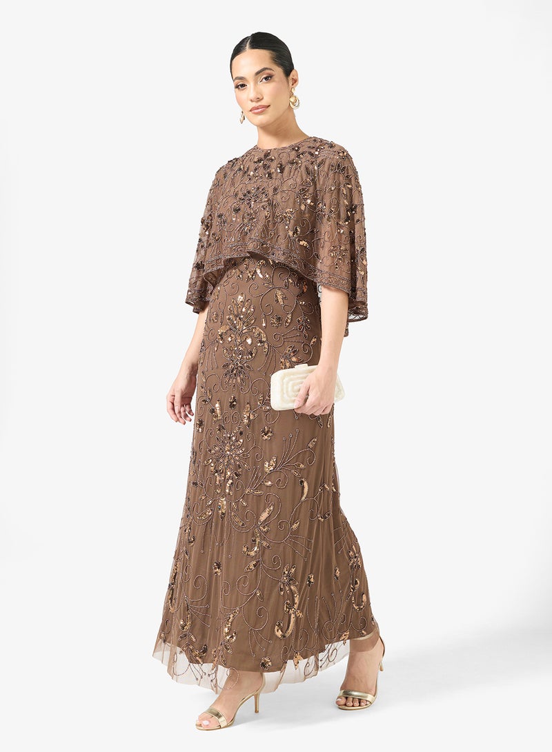 بيوت فستان ماكسي مزين بالترتر - Image 4