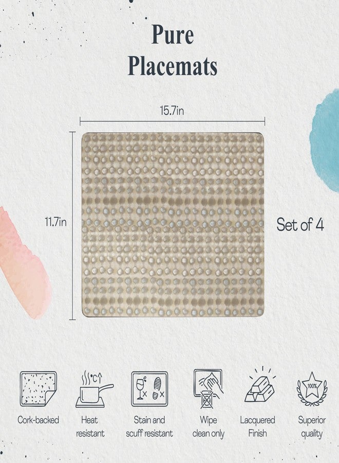 بمبرنل مجموعة مفارش طعام بيمبرنيل بيور، 4 قطع، مقاس 16 × 12 بوصة - Image 2