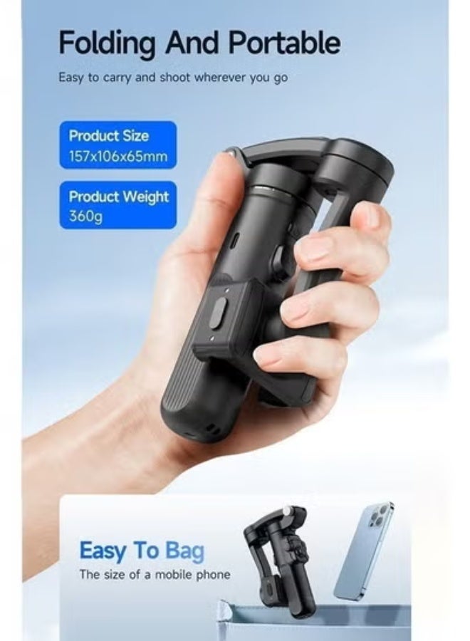 TOKQI M02 3-Axis Foldable Phone Gimbal Stabilizer with AI Tracking and Wireless Remote for Smartphones, Handheld Video Stabilizer for Vlogging, Photography, Live Streaming and Content Creation - Image 3