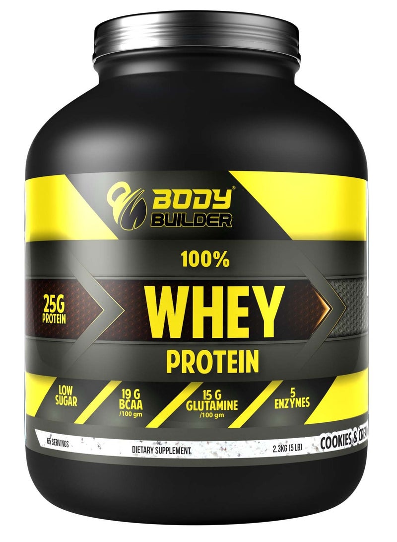 بودي بيلدر 100٪ بروتين مصل الحليب 5 باوند كوكيز وكريمة - Image 1