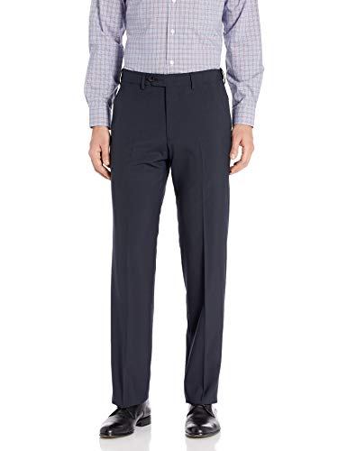 Palm Beach Men's Expander Plain Front Washable Dress Pant, Navy, 40 Regular - Image 1