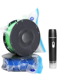 SYOSI 3D Printer Filament Storage Vacuum Bags Kit Filament Vacuum Bags Filament Vacuum Storage Bag Kit with Electric Pump for Keeping Filament Dry  - Image 1