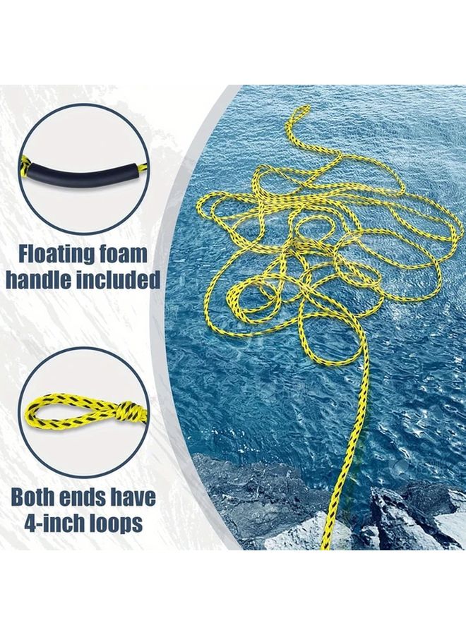 حبل قارب أزرق 6K طوله 60 قدمًا، حبال عائمة للمعدات المائية القابلة للسحب مثل الأنابيب - Image 3