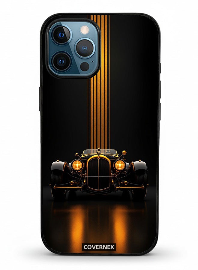 Covernex Apple iPhone 12 Pro Max Protective Case Cover Printed Featuring Vintage Elegance Classic Luxury Car - Image 2