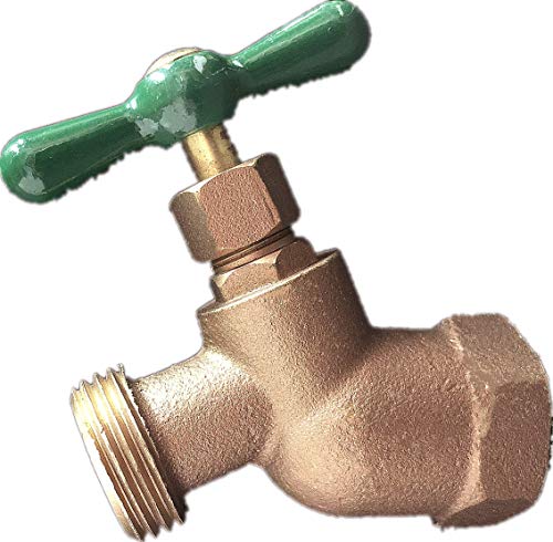 EZ-FLUID 1/2" FIP Inlet Hose Bibb x 3/4“ MHT Male Hose Threaded Outlet For Garden Watering Hose Bibb,Heavy Duty Brass No-Kink Hose Bib Water,Outdoor Garden Spigot Shut Off Valve(1) - Image 1
