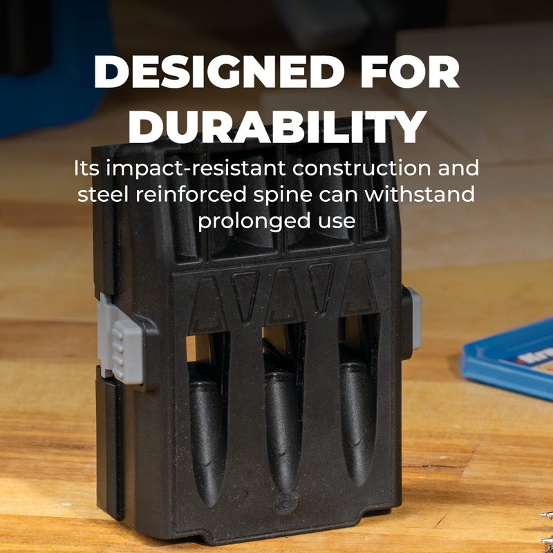 Kreg KPHJ520PRO Pocket-Hole Jig - Durable Kreg Pocket-Hole Jig - Easy Clamping & Adjusting - Includes 360-Degree Rotating Handle - with Pocket-Hole Screws - for Materials 1/2" to 1 1/2" Thick - Image 3