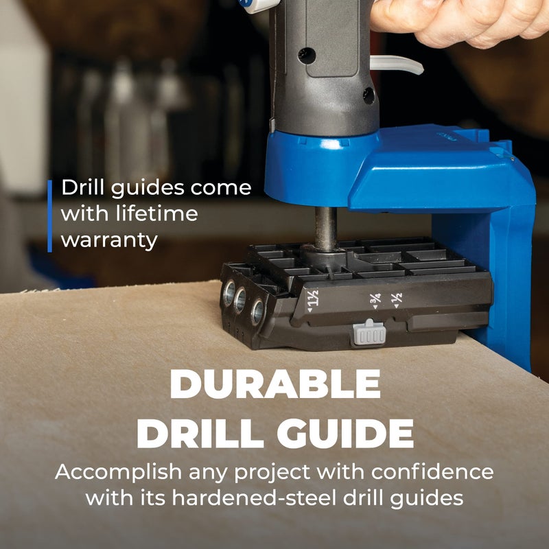 Kreg KPHJ520PRO Pocket-Hole Jig - Durable Kreg Pocket-Hole Jig - Easy Clamping & Adjusting - Includes 360-Degree Rotating Handle - with Pocket-Hole Screws - for Materials 1/2" to 1 1/2" Thick - Image 5