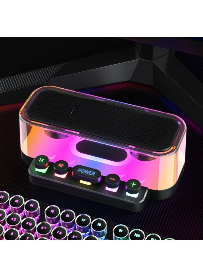 Symphony lighting Bluetooth audio mechanical button operation integrated electric punk style audio gift speaker - Image 1
