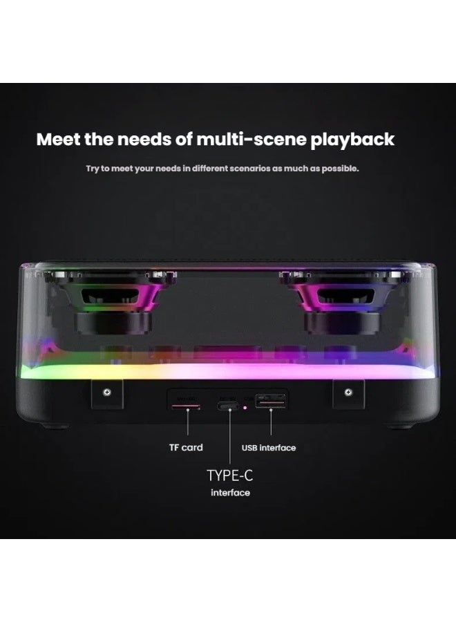 Symphony lighting Bluetooth audio mechanical button operation integrated electric punk style audio gift speaker - Image 3