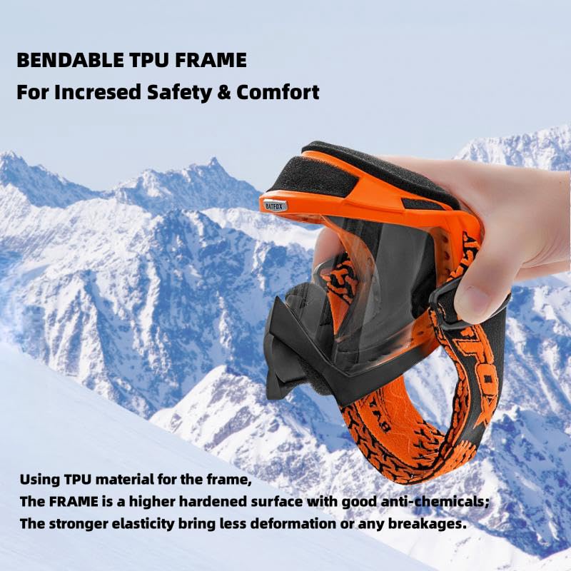 Zsling OTG Ski Snow Goggles Men Women Youth Teens UV Protection Anti Fog Snowboard Goggles Motocross UTV MX Snow Sport Goggles - Image 5