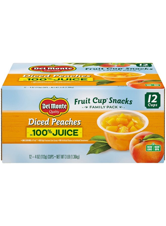 ديل مونتي وجبات خفيفة من DEL MONTE FRUIT CUP مصنوعة من عصير الفاكهة بنسبة 100%، عبوة من 12 قطعة، 4 أونصة - Image 1