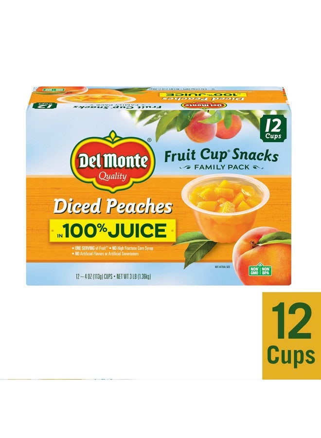 ديل مونتي وجبات خفيفة من DEL MONTE FRUIT CUP مصنوعة من عصير الفاكهة بنسبة 100%، عبوة من 12 قطعة، 4 أونصة - Image 2