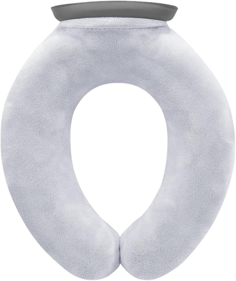 قارورة ماء ساخن رمادية على شكل حرف U سعة 900 مل، مدفأة للرقبة والكتفين، تخفف من البرود وتوتر العضلات - Image 2