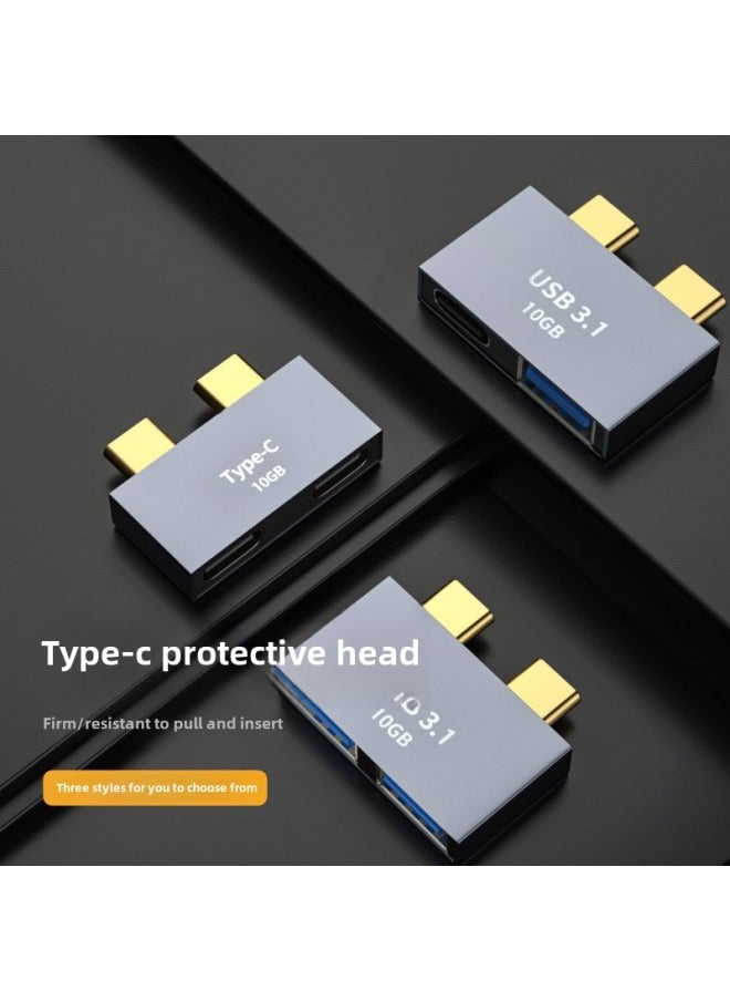 Generic - Suitable For Apple MacBook Notebook Double Typec Male To Female Adapter USB3.1 Dual Interface Fast Charging 100W-Interface Form:Type-C Revolution Double C Mother - Image 1